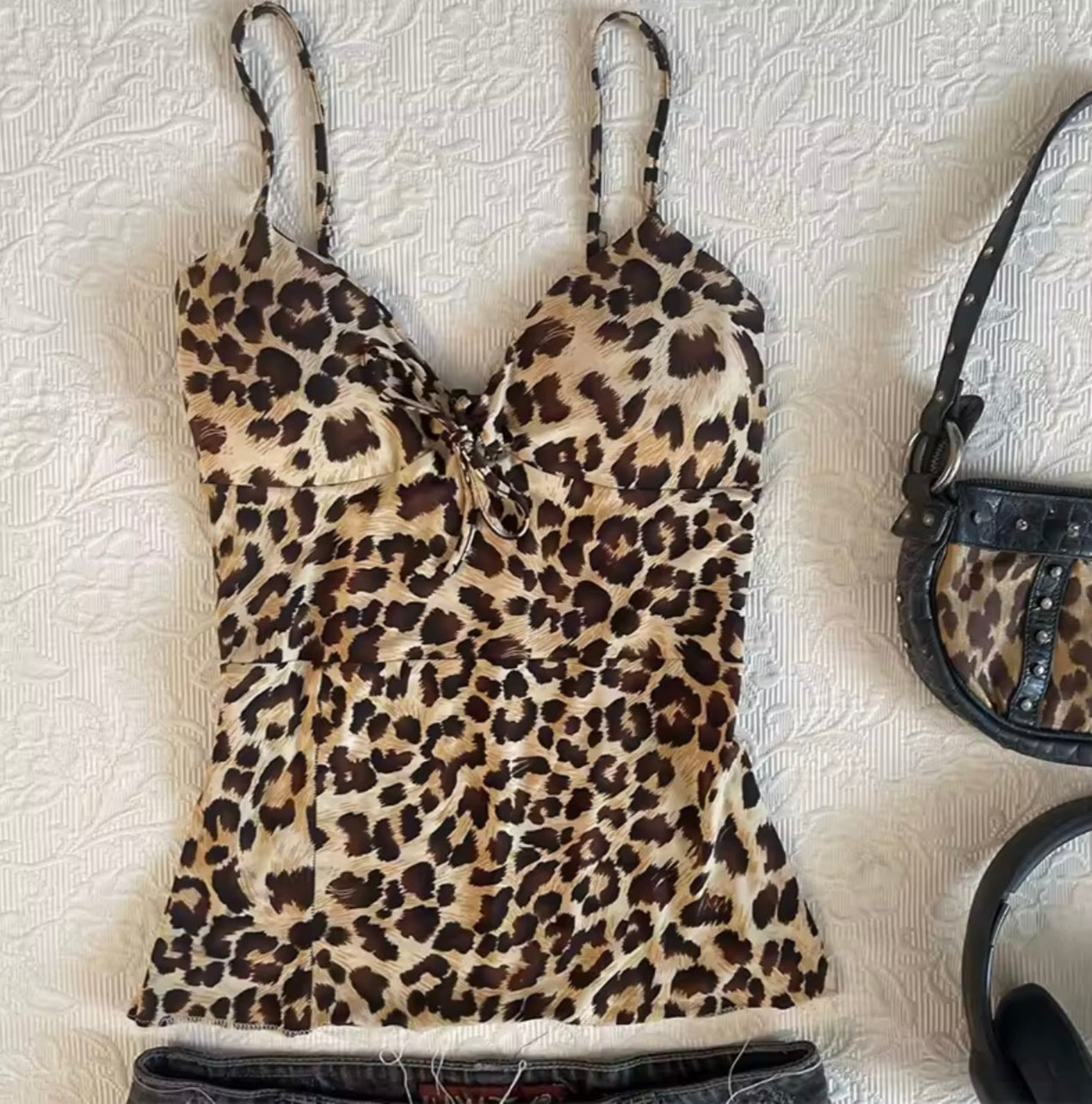 Leopard print crop top