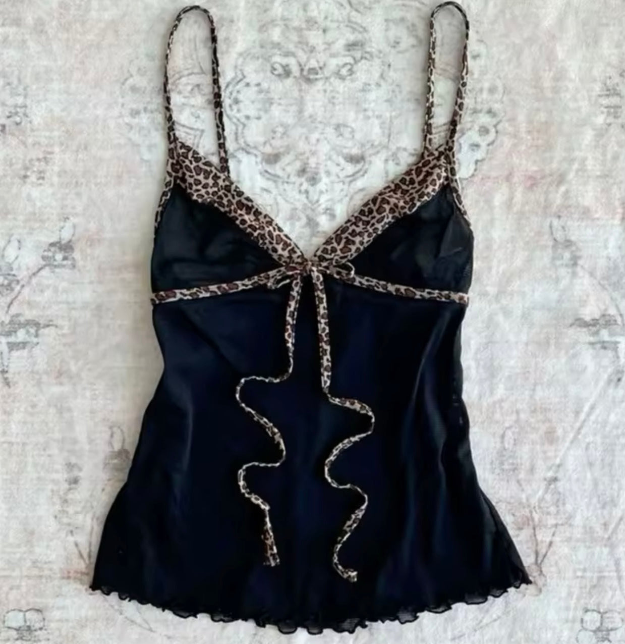 black cheetah crop top