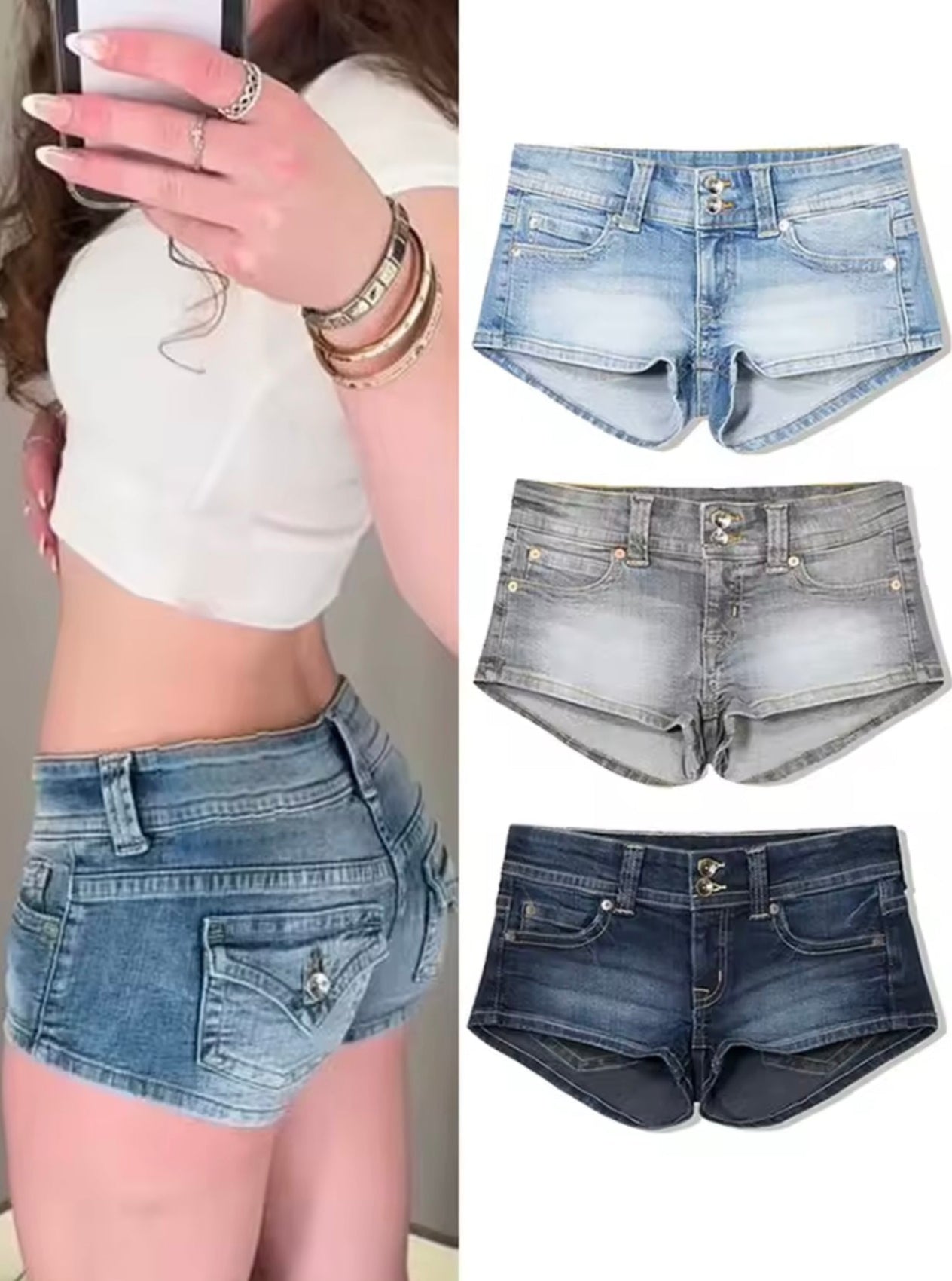 Peachy bottom jean shorts