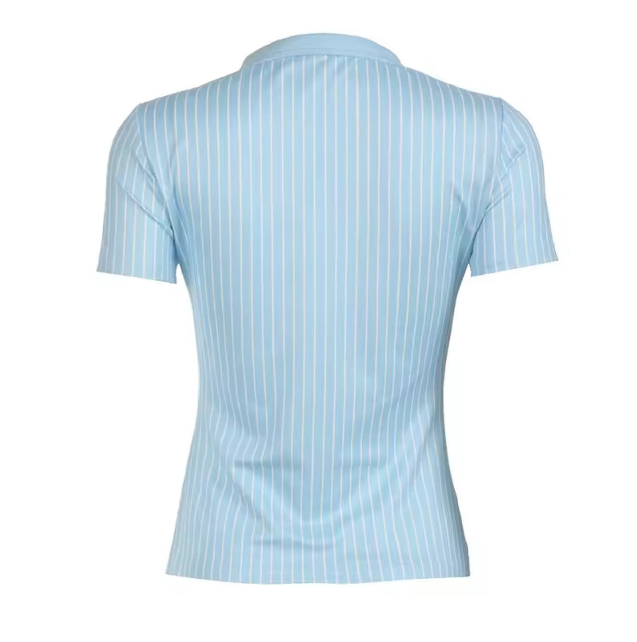 Blue stripe short sleeve shirt