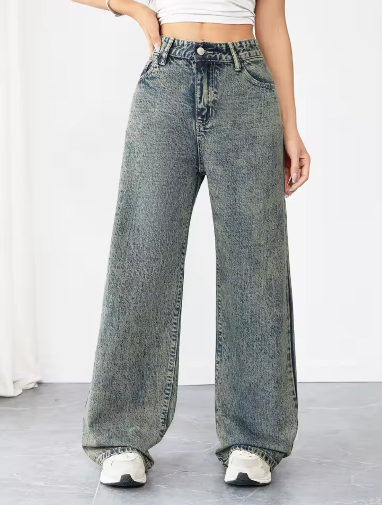 washed vintage style jeans