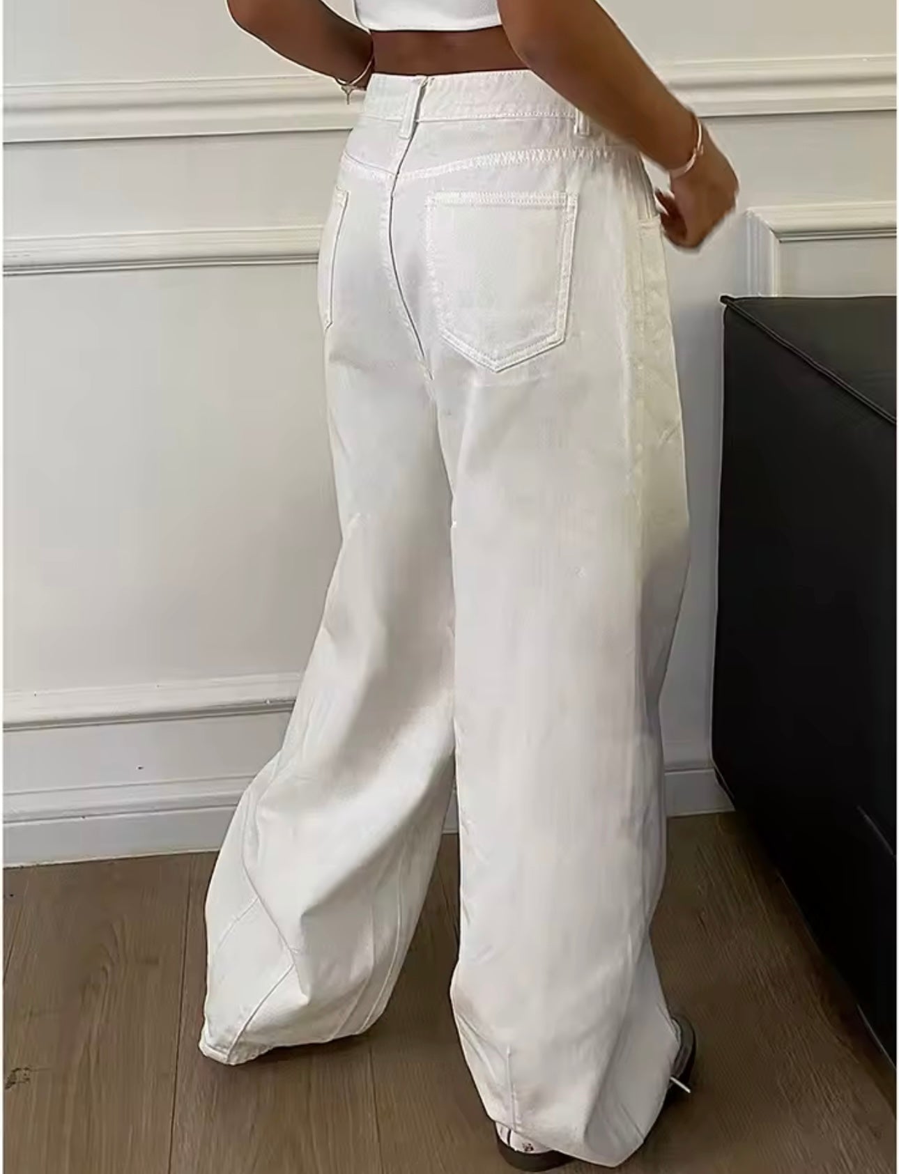 White high waist jeans