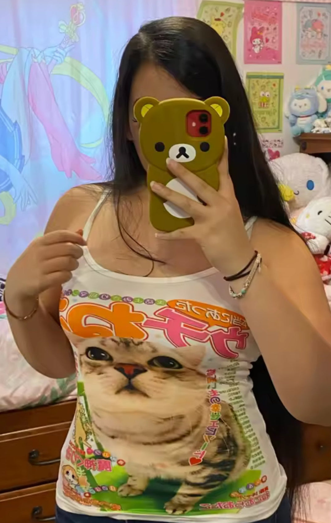 Punk cat crop top