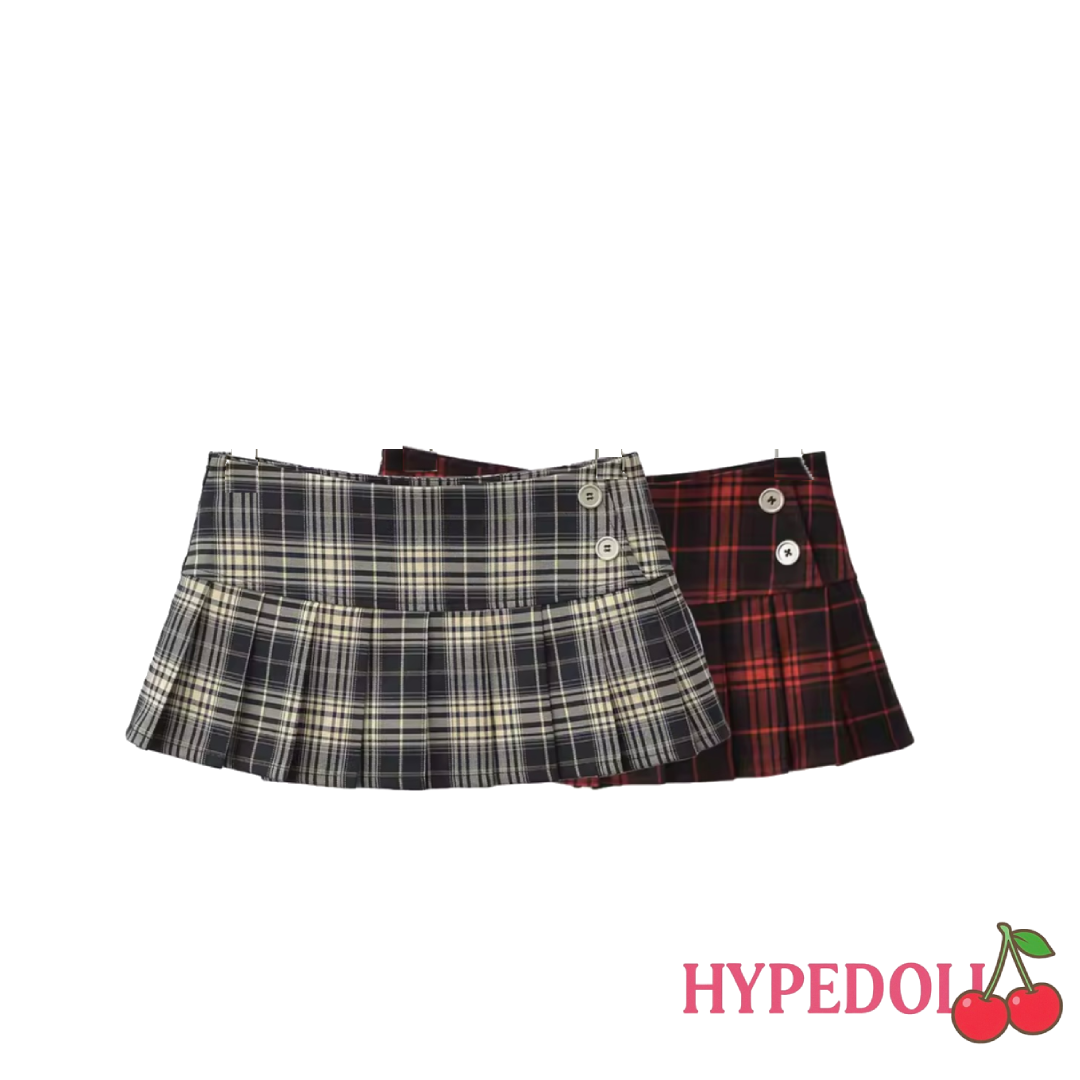 plaid women's Mini skirt