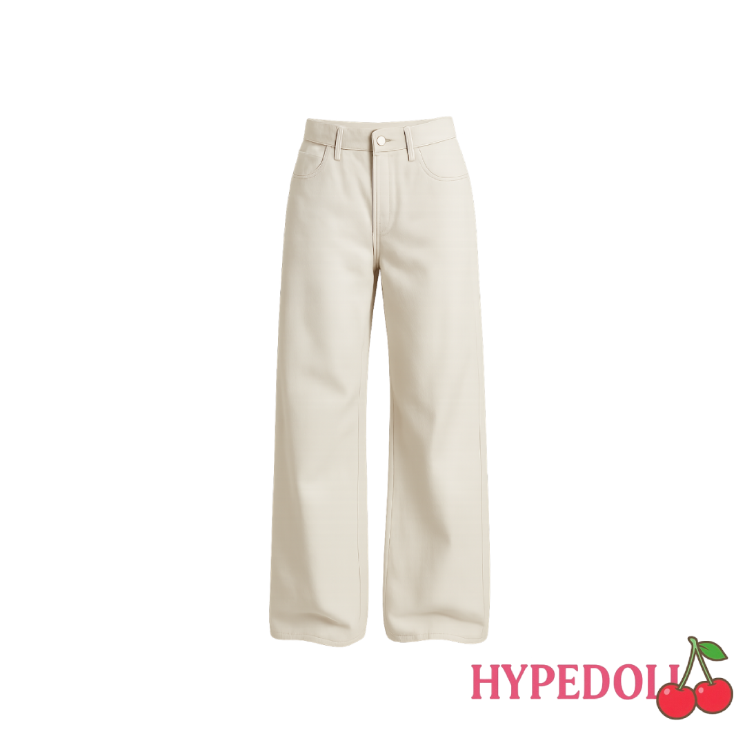 White high waist jeans