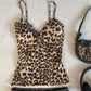Leopard print crop top