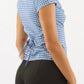 Blue plaid short sleeve shirt