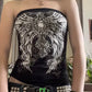 Goth print tube top