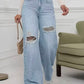 Ripped blue cut jeans