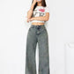 washed vintage style jeans