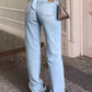 Light blue washed jeans