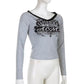 Grey V neck long sleeve