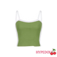 Green knitted crop top