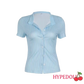 Blue stripe short sleeve shirt