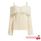 Lace knit pullover long sleeve