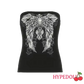 Goth print tube top