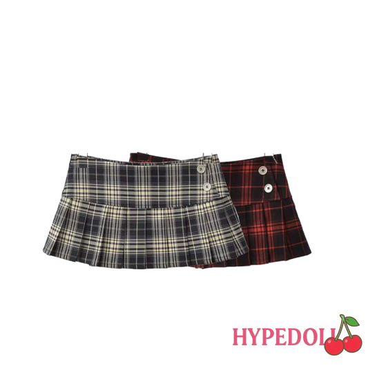 plaid women's Mini skirt